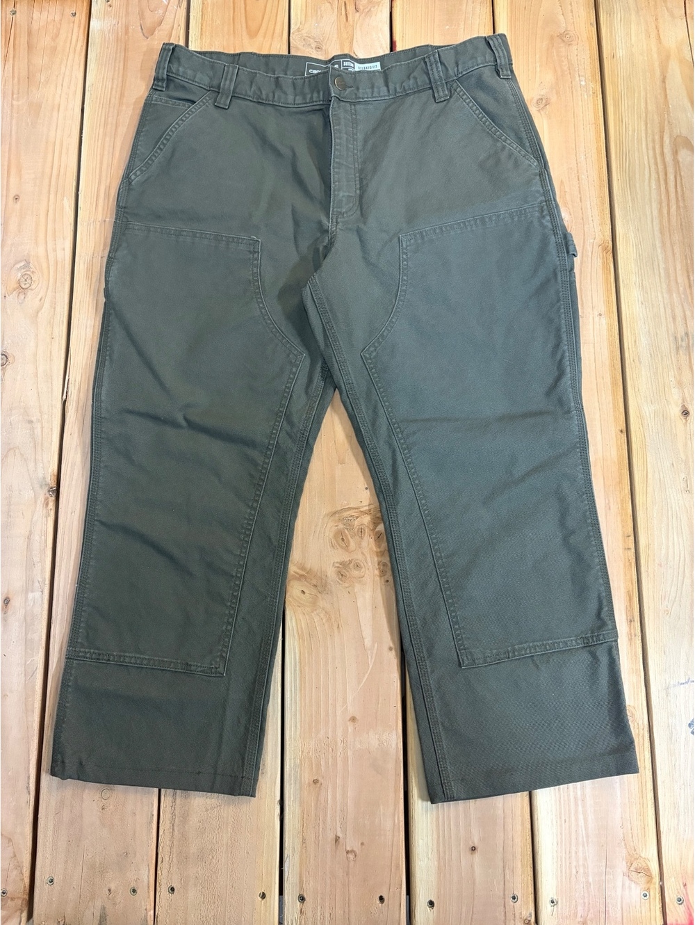 Carhartt Men's Relaxed double knee Work Pants 38x30 green